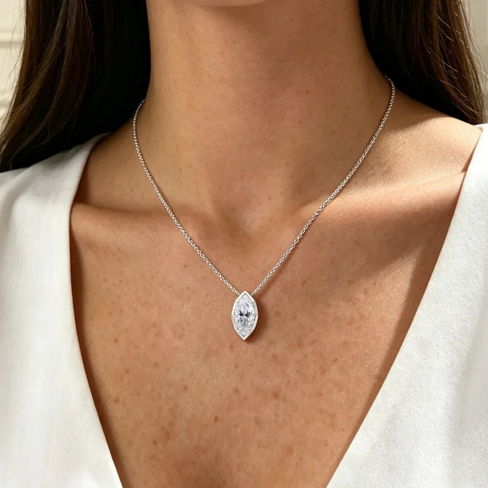 Marquise Pendant Necklace
