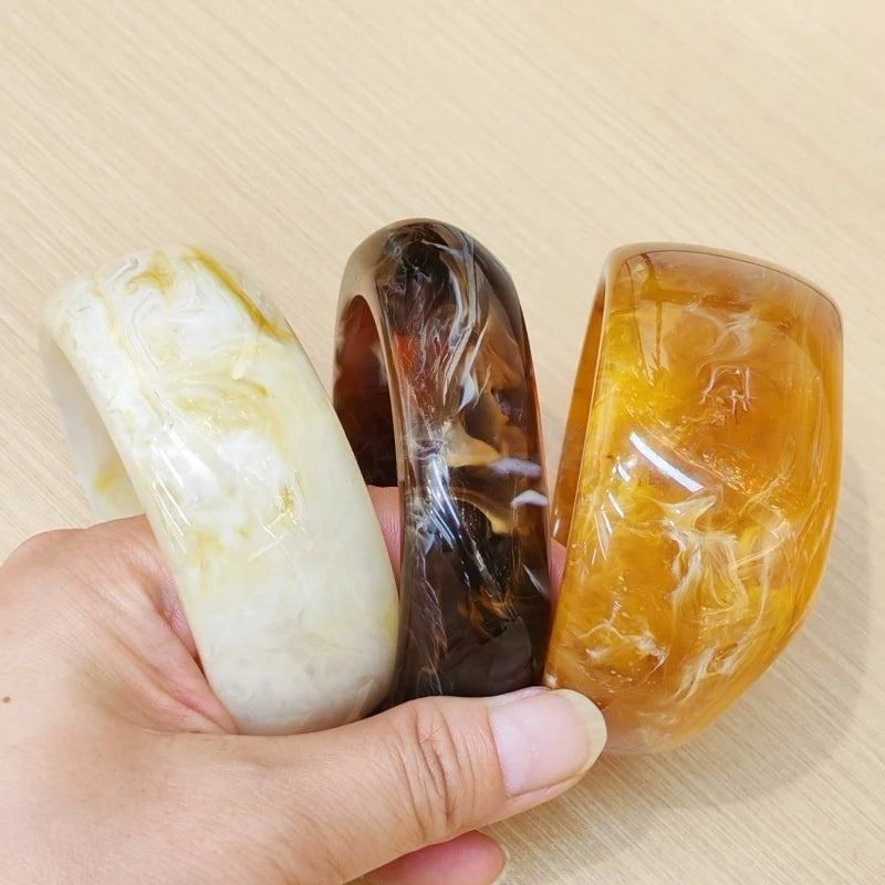 Acrylic Chunky Bangle Set