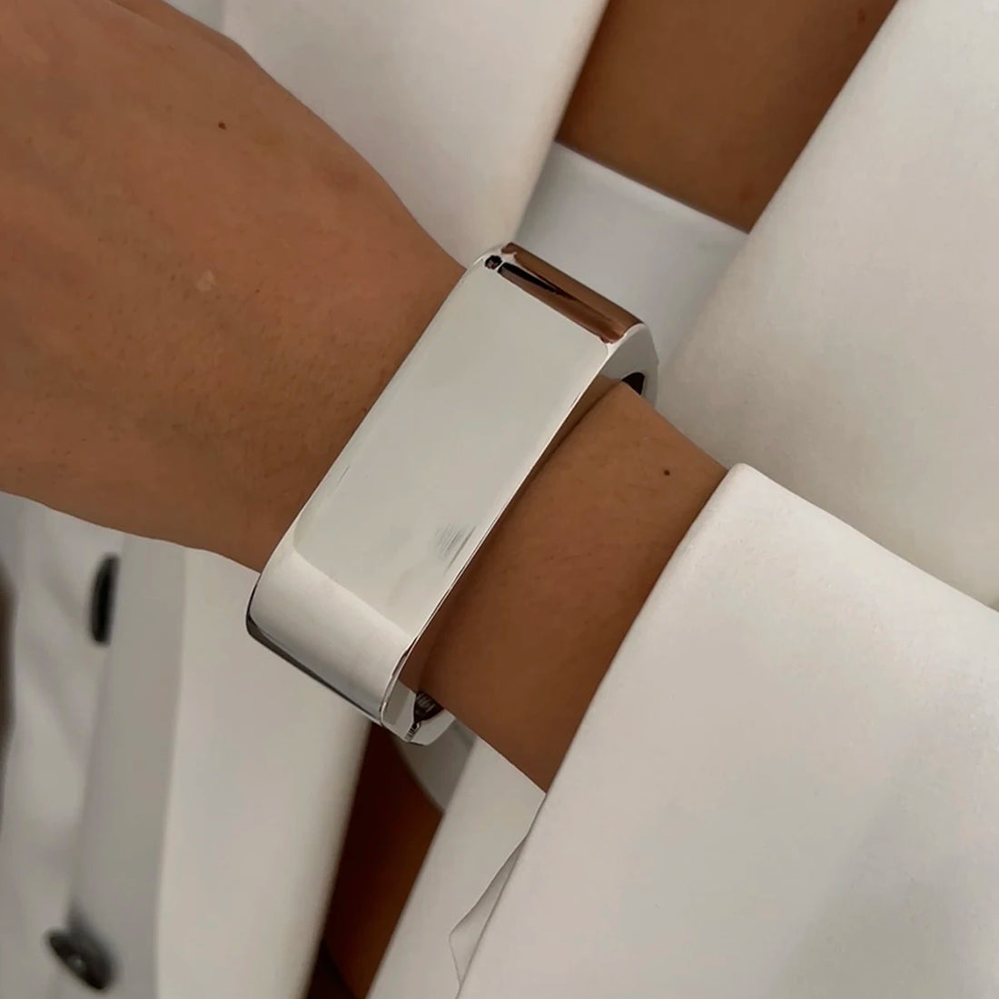 Geometric Metal Cuff Bracelet