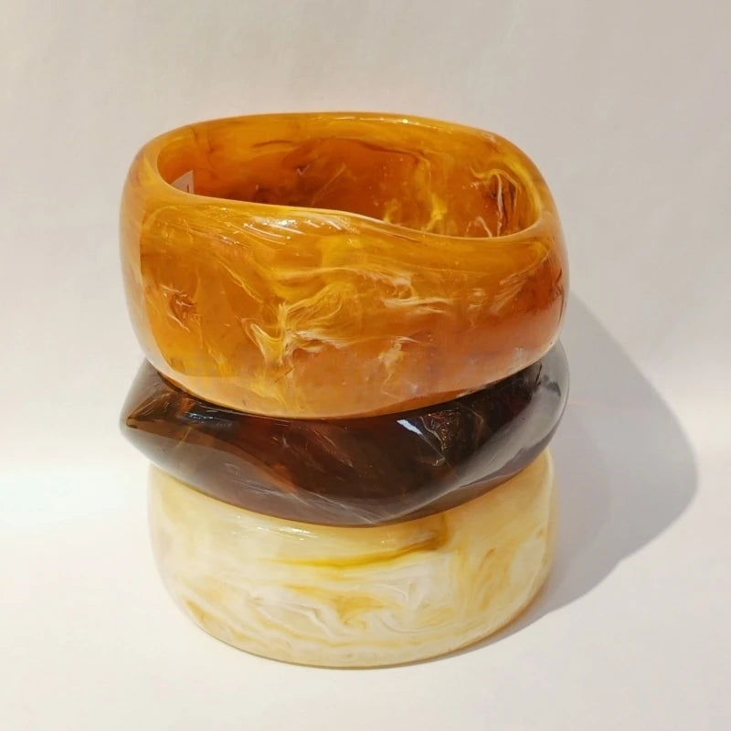 Acrylic Chunky Bangle Set