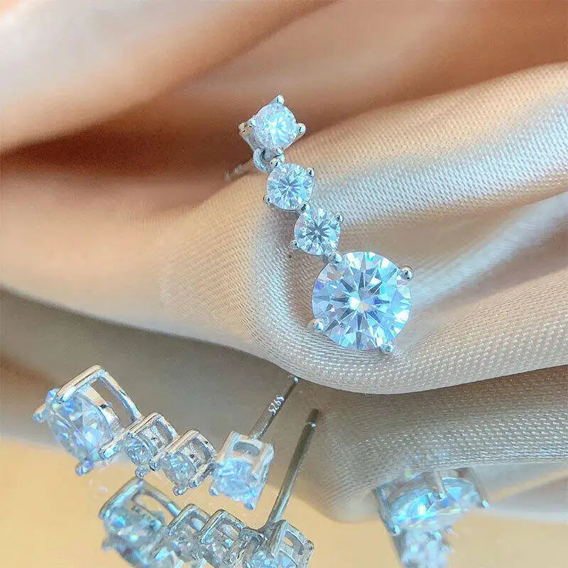 Moissanite Drop Earrings