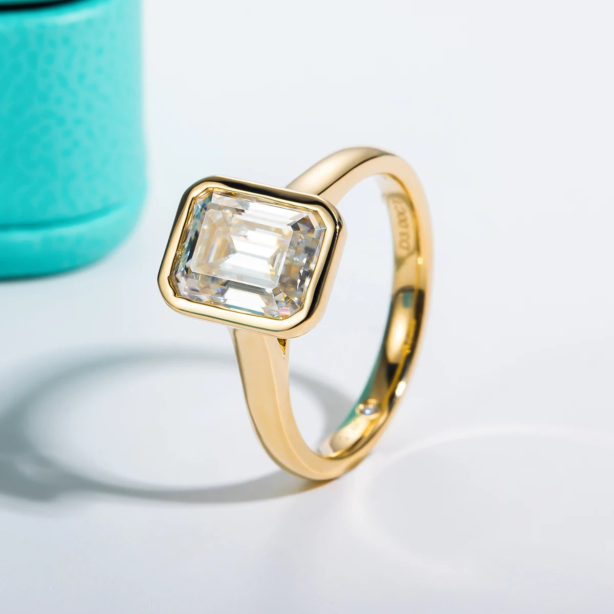 Emerald Moissanite Ring
