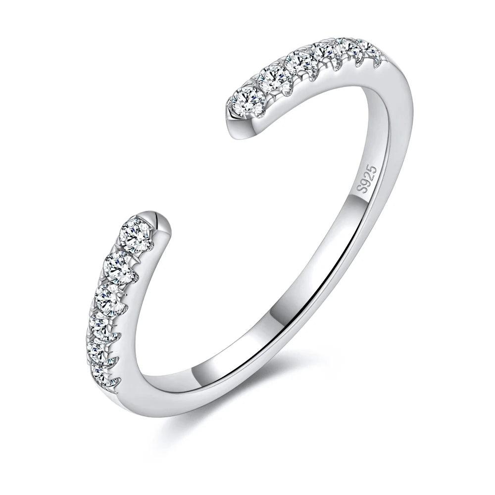 Open Moissanite Band