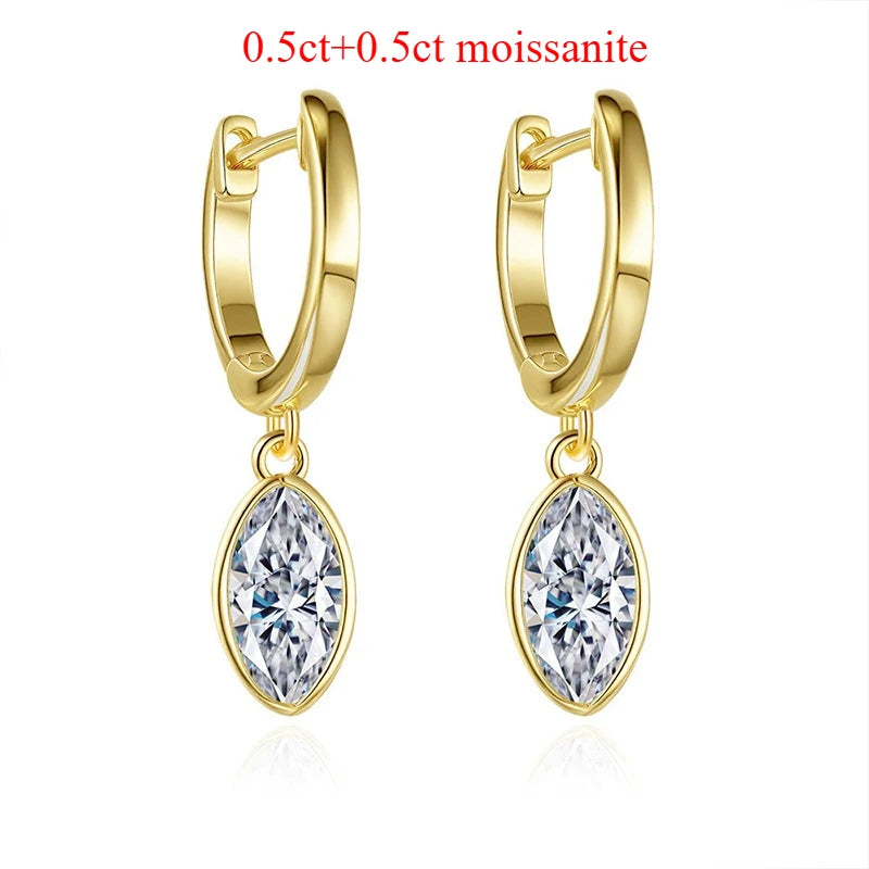 Marquise Hoop Earrings