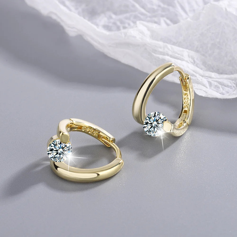 Twisted Moissanite Hoops
