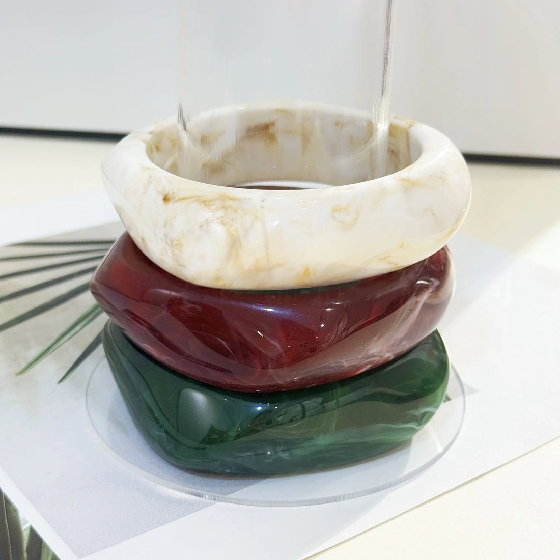 Acrylic Chunky Bangle Set