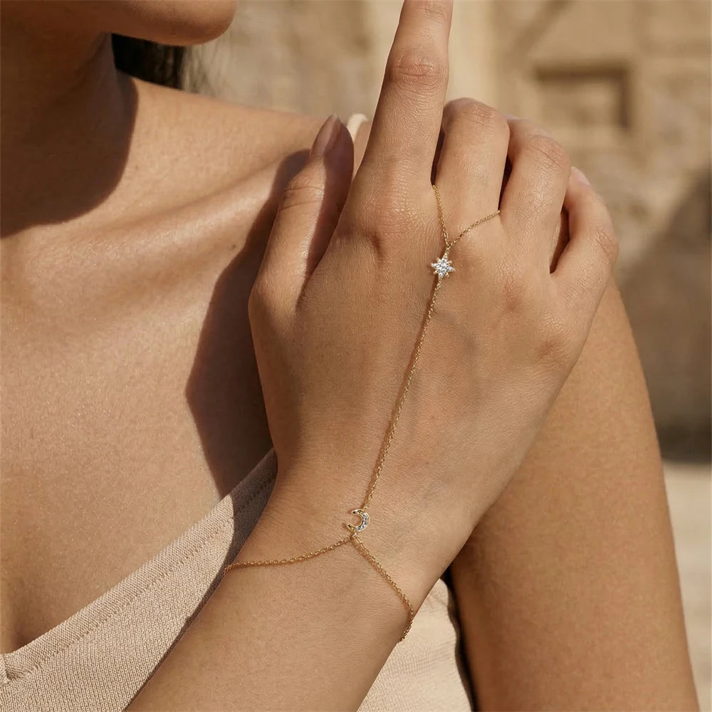 Sterling Hand Chain Bracelet