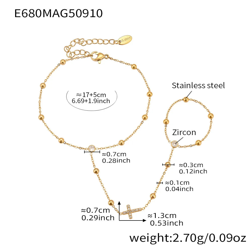 Gold Hand Chain Bracelet