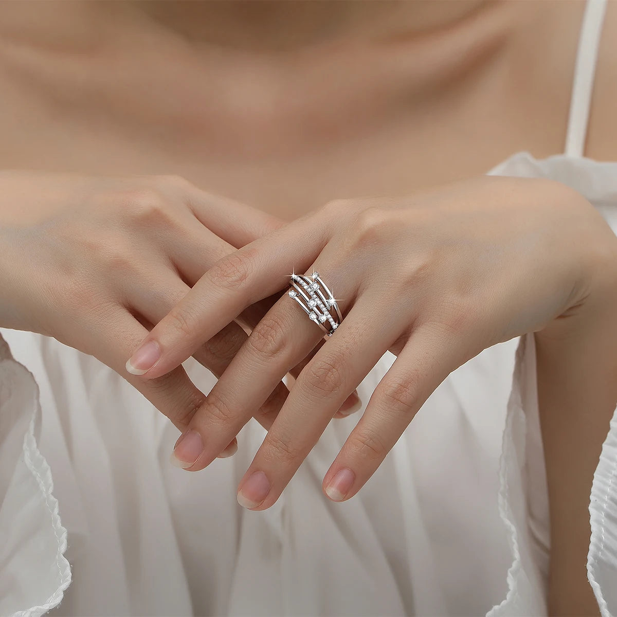 Moissanite Eternity Band