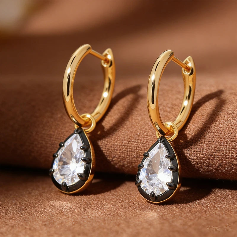 Pear Zircon Earrings