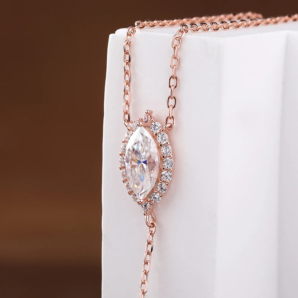 Halo Moissanite Necklace