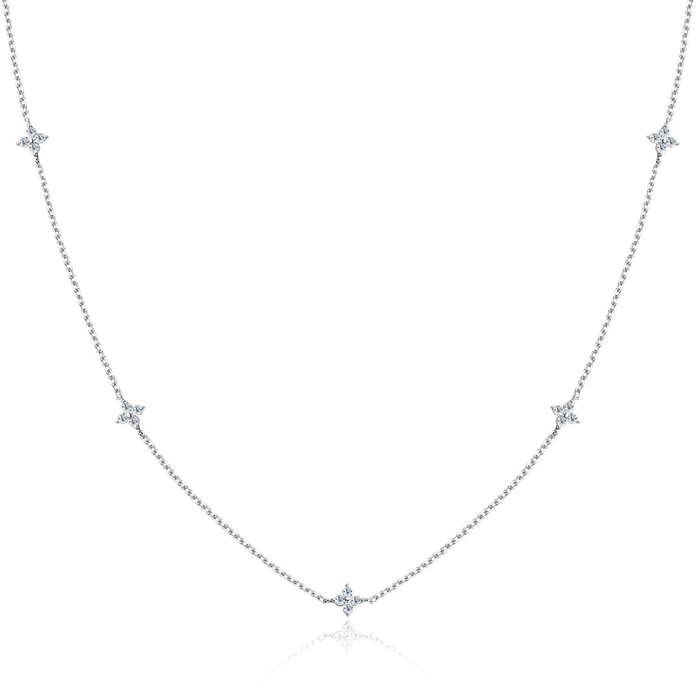 Clover Moissanite Necklace