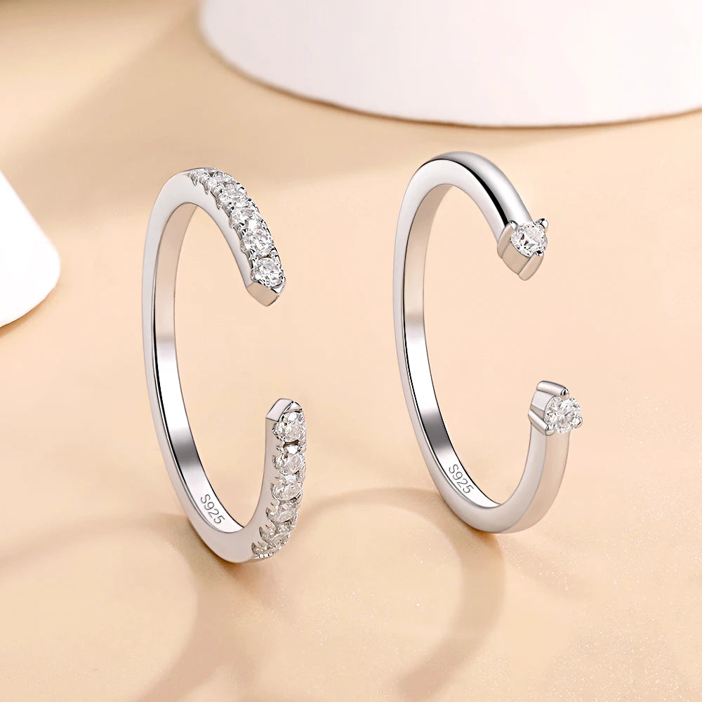 Open Moissanite Band