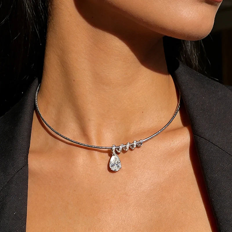 Waterdrop Snake Necklace