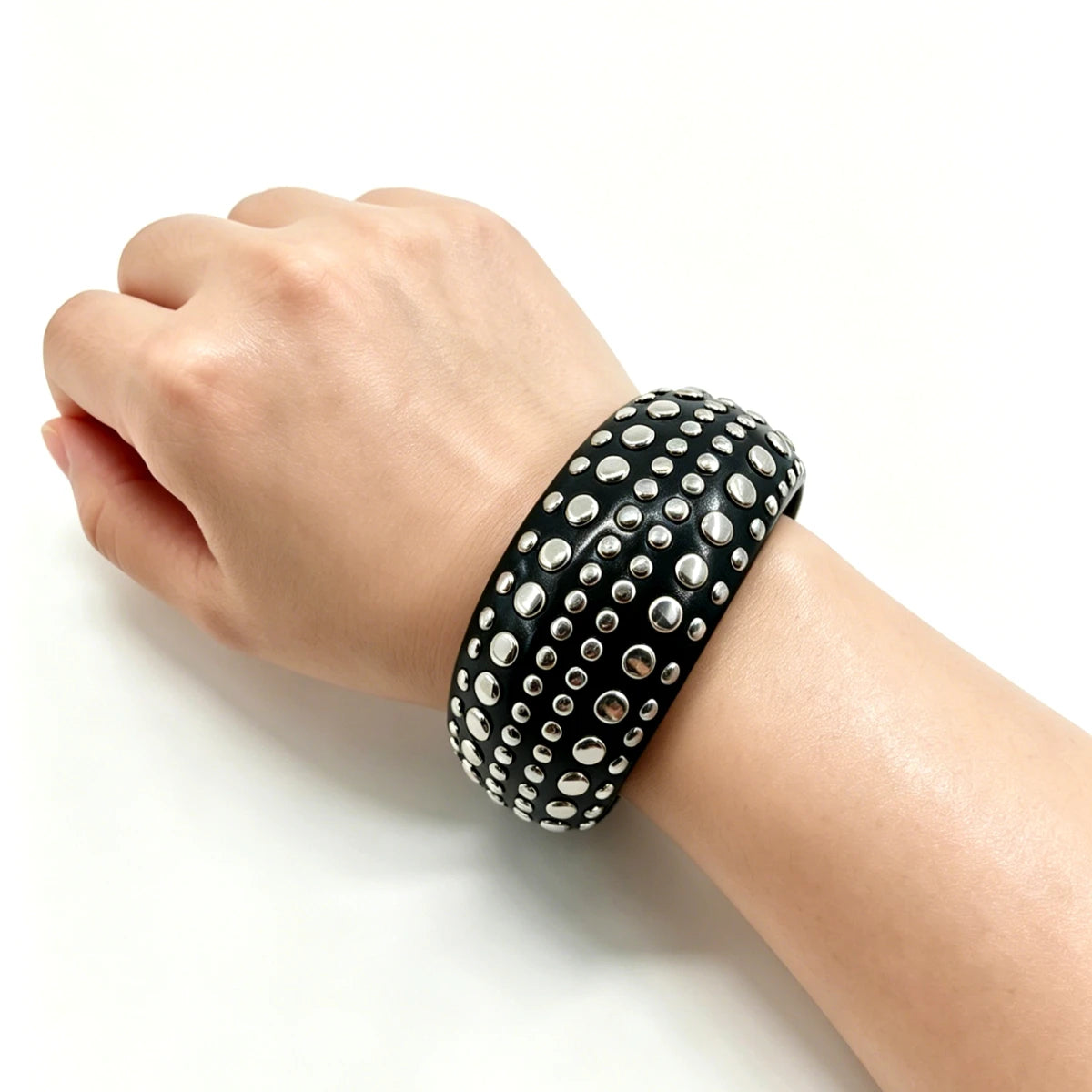 Black Resin Cuff Bracelet