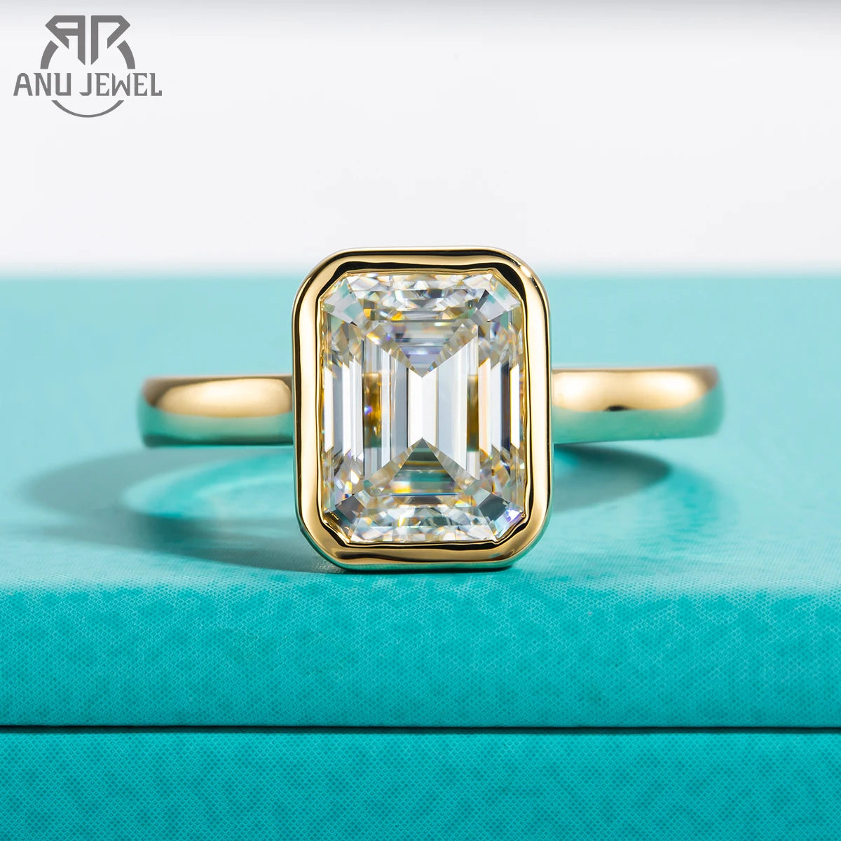 Emerald Moissanite Ring