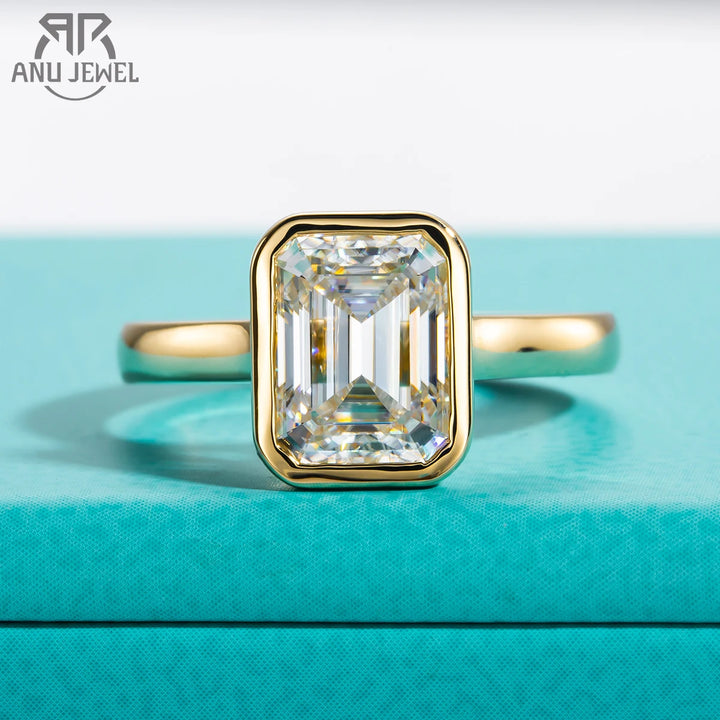 Emerald Moissanite Ring