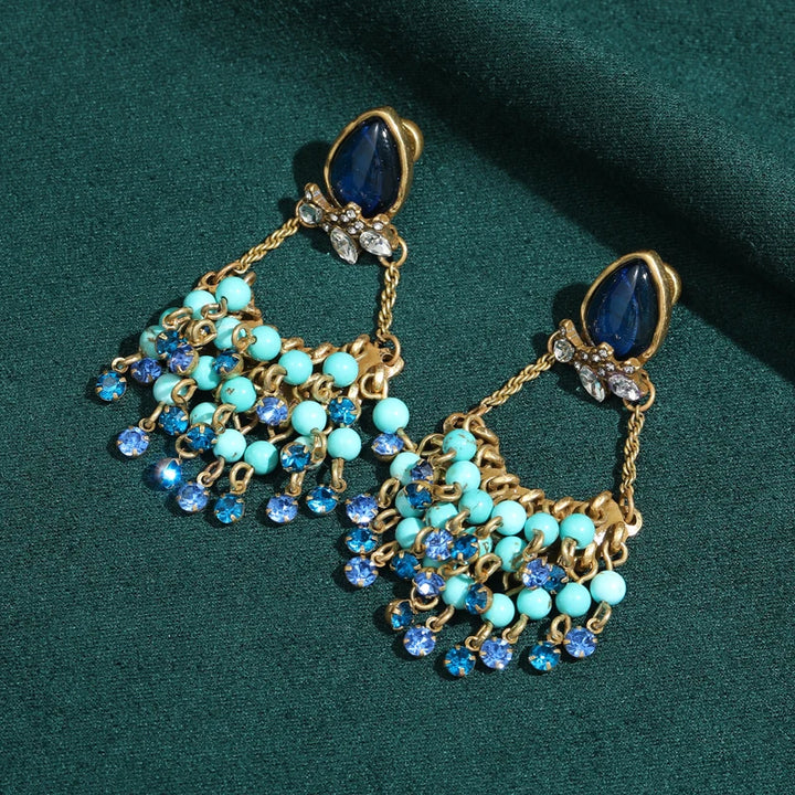 Blue Crystal Earrings