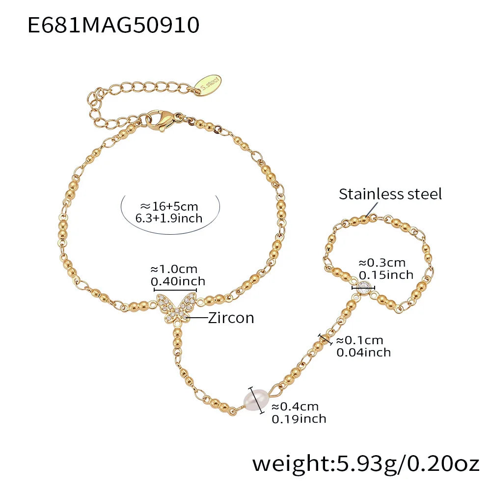 Gold Hand Chain Bracelet