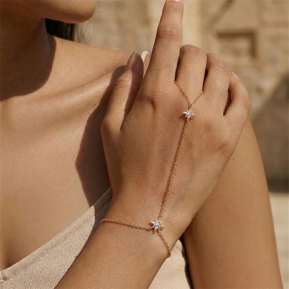 Sterling Hand Chain Bracelet