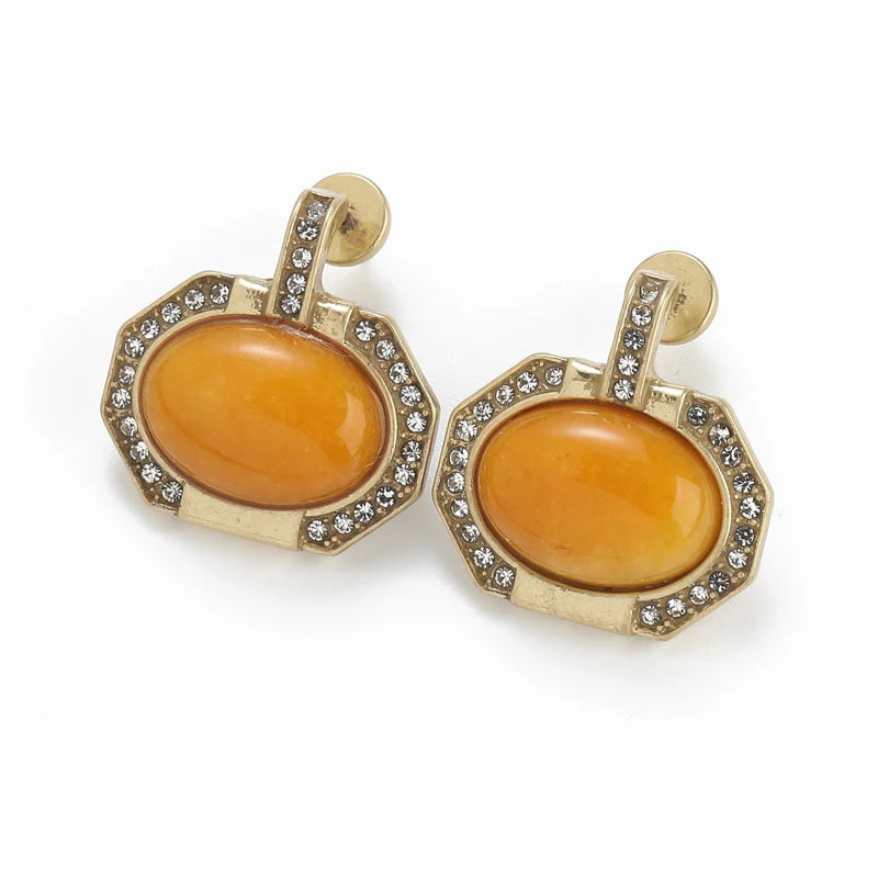 Yellow Stone Earrings