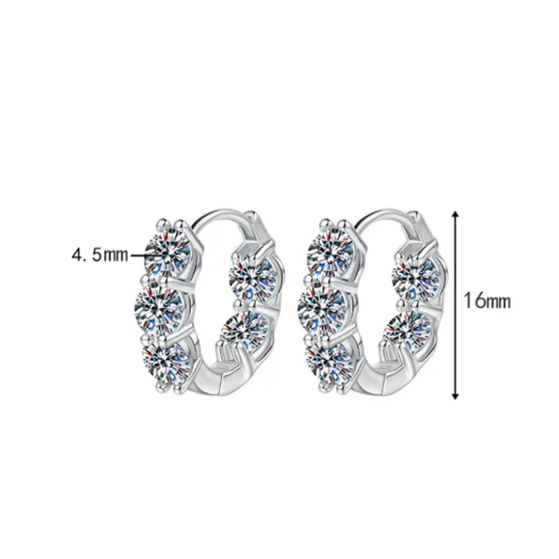 Full Moissanite Hoops