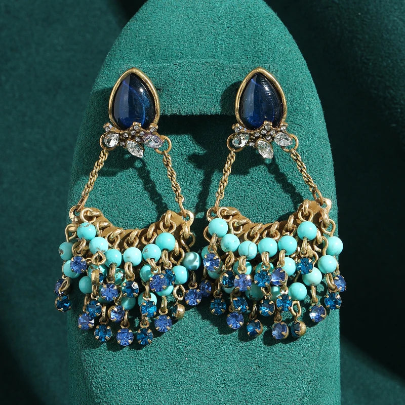Blue Crystal Earrings