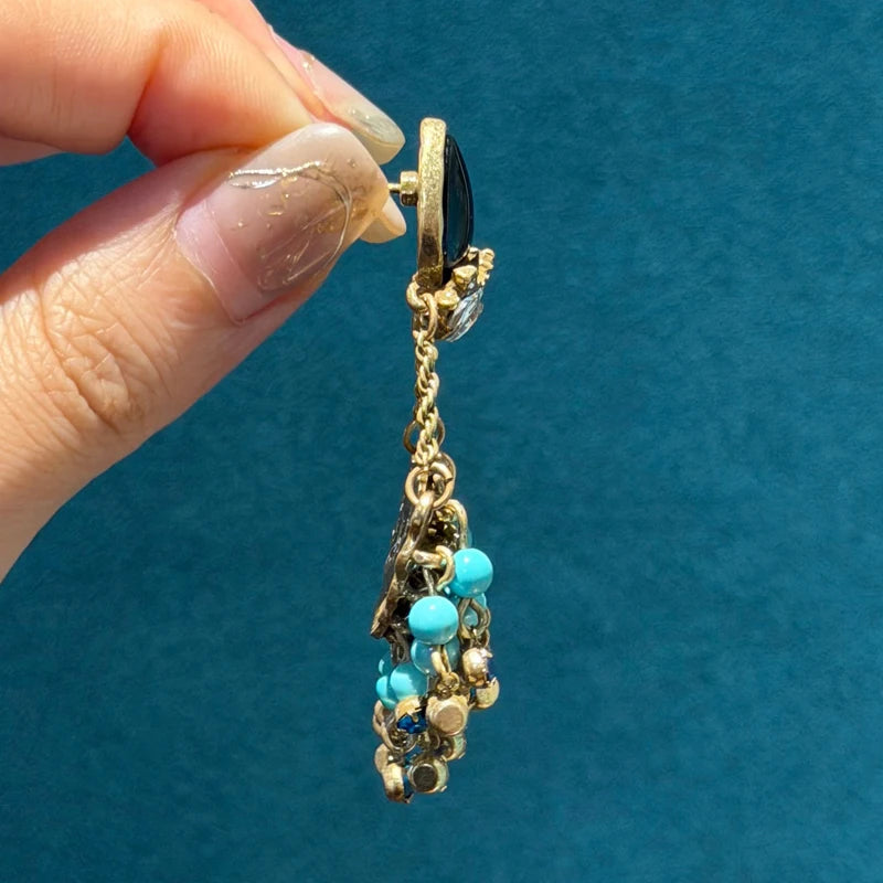 Blue Crystal Earrings