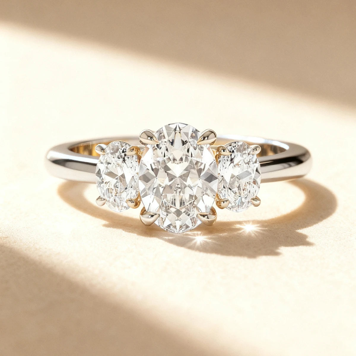 Triple Oval Zircon Ring