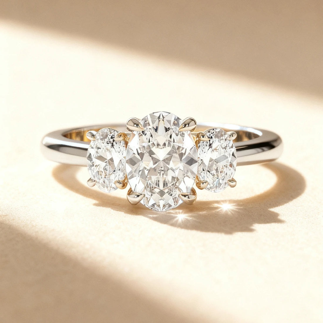 Triple Oval Zircon Ring