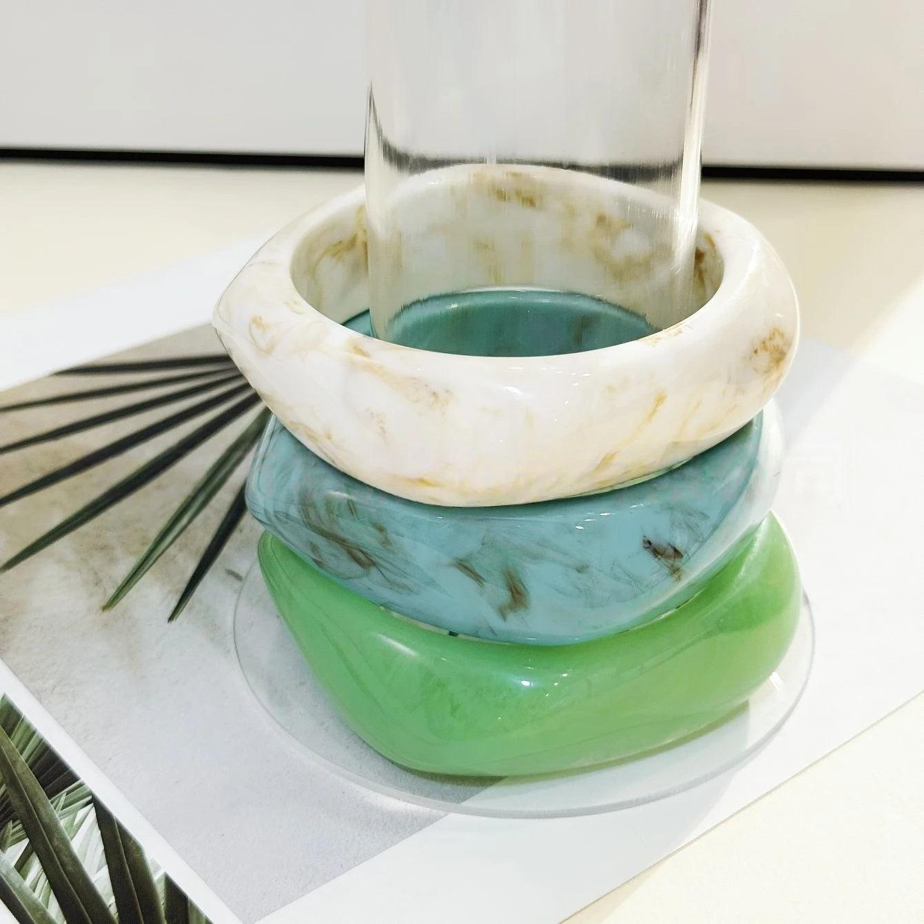Acrylic Chunky Bangle Set
