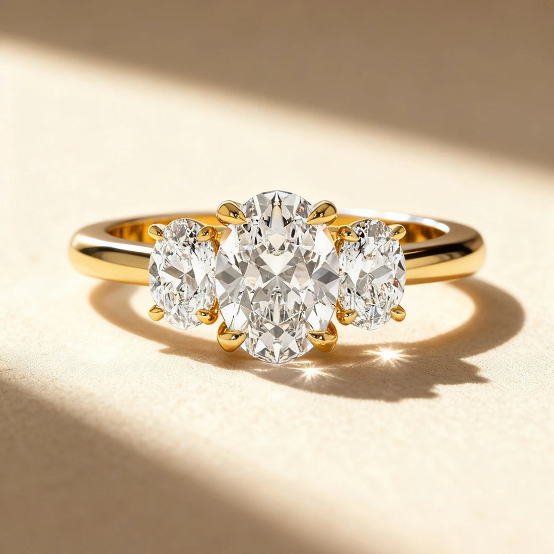 Triple Oval Zircon Ring