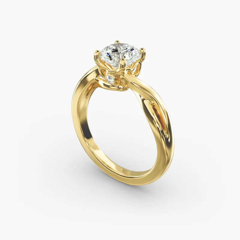 Twist Moissanite Ring