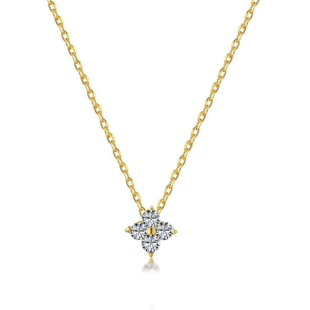 Clover Zircon Necklace