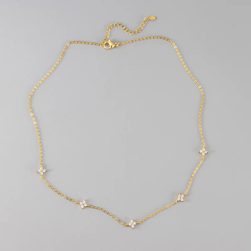 Clover Zircon Necklace