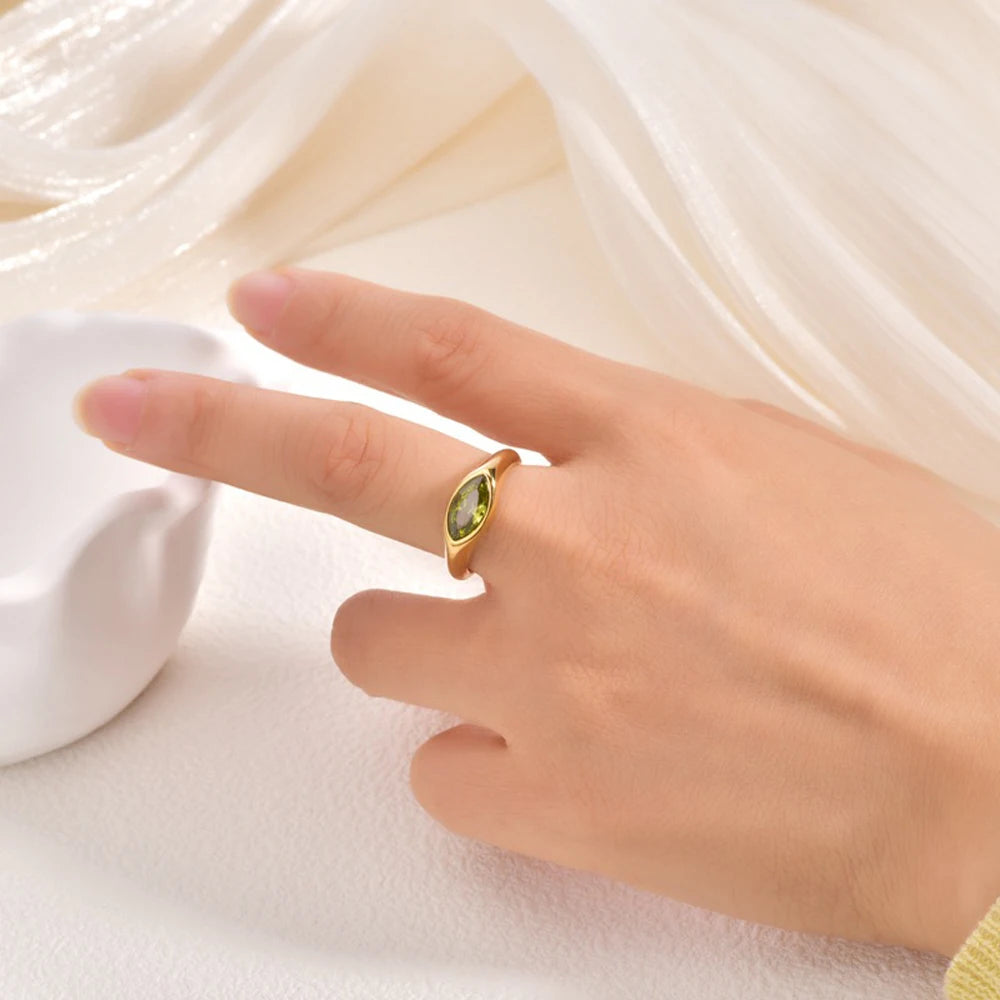 Titanium Marquise Ring