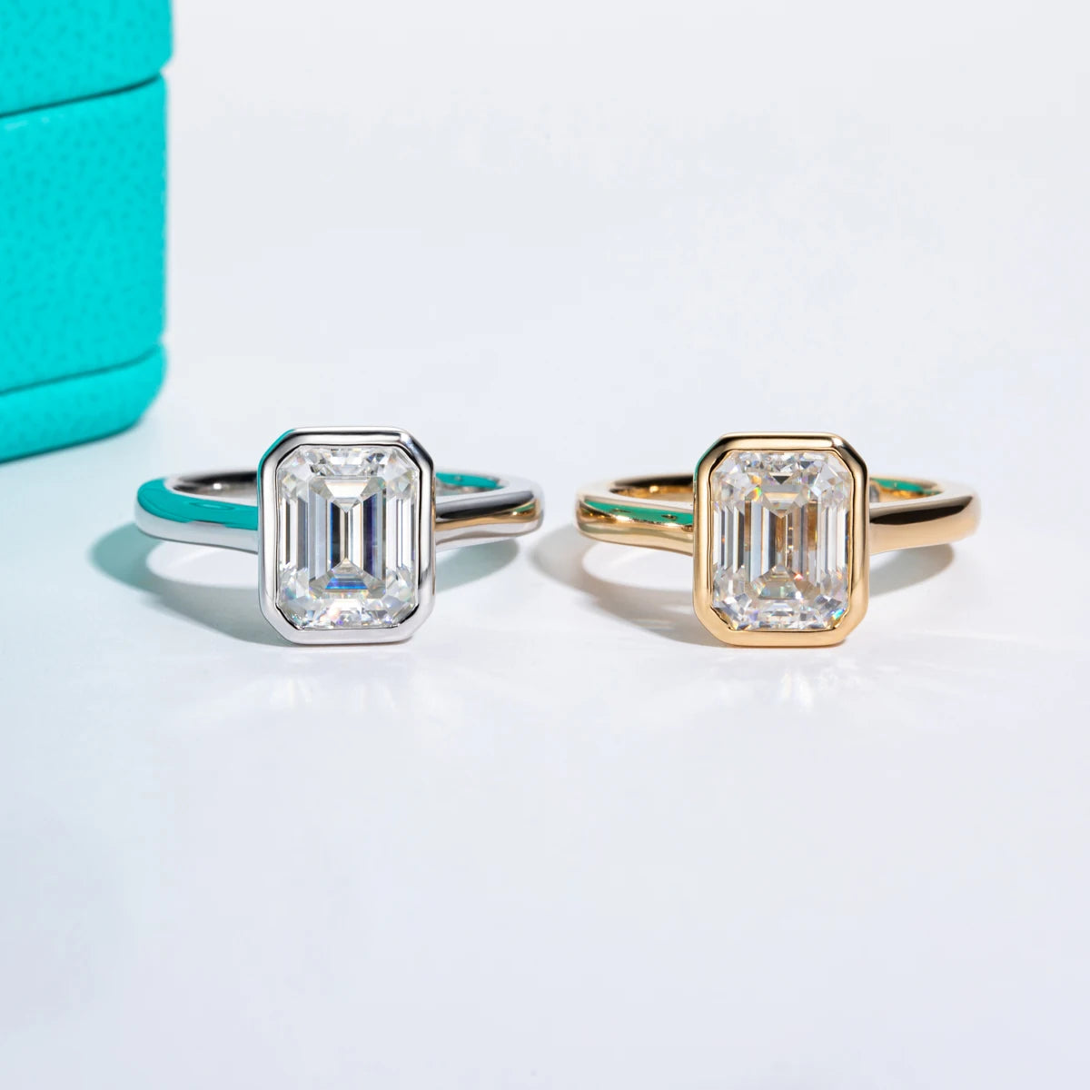 Emerald Moissanite Ring