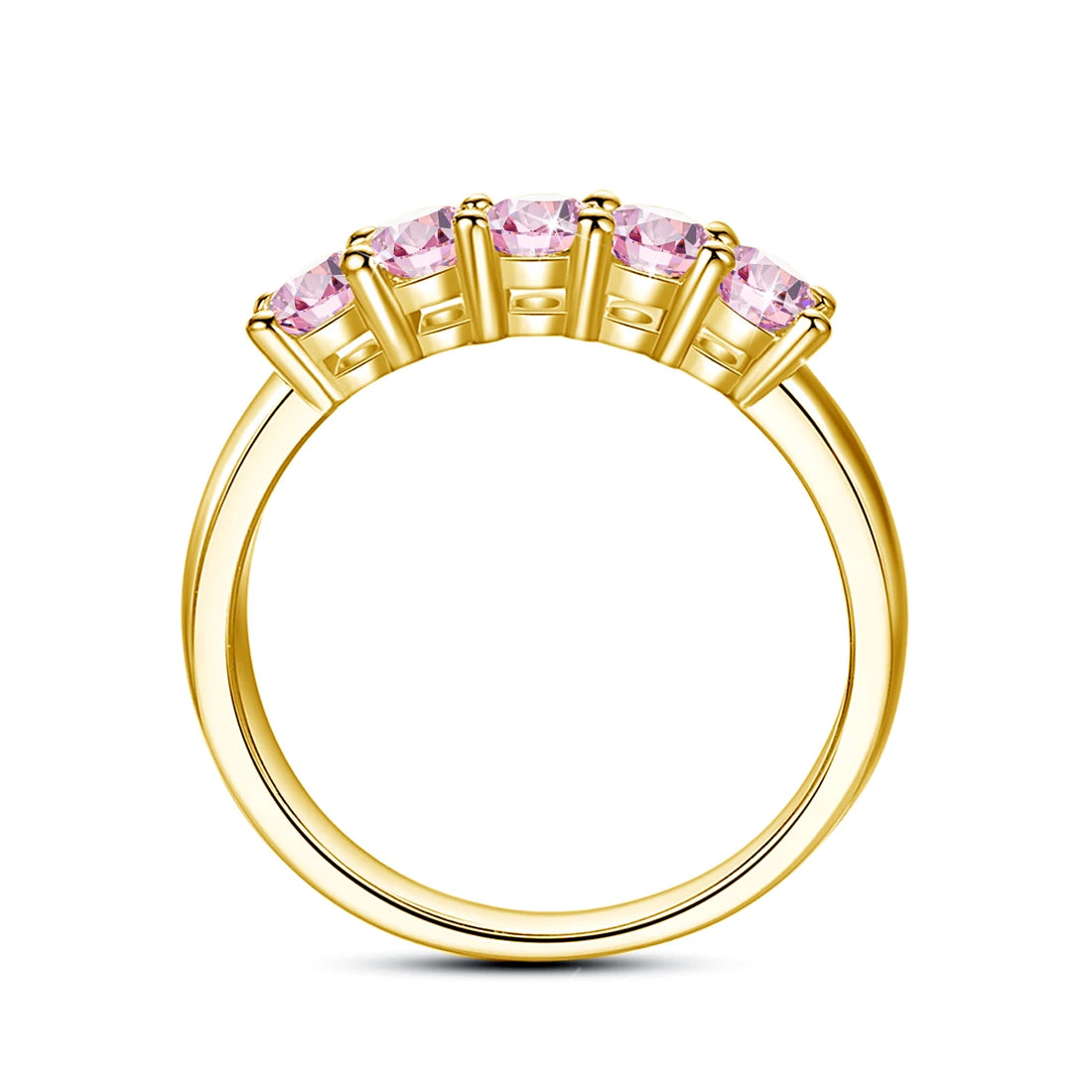 Pink Moissanite Ring