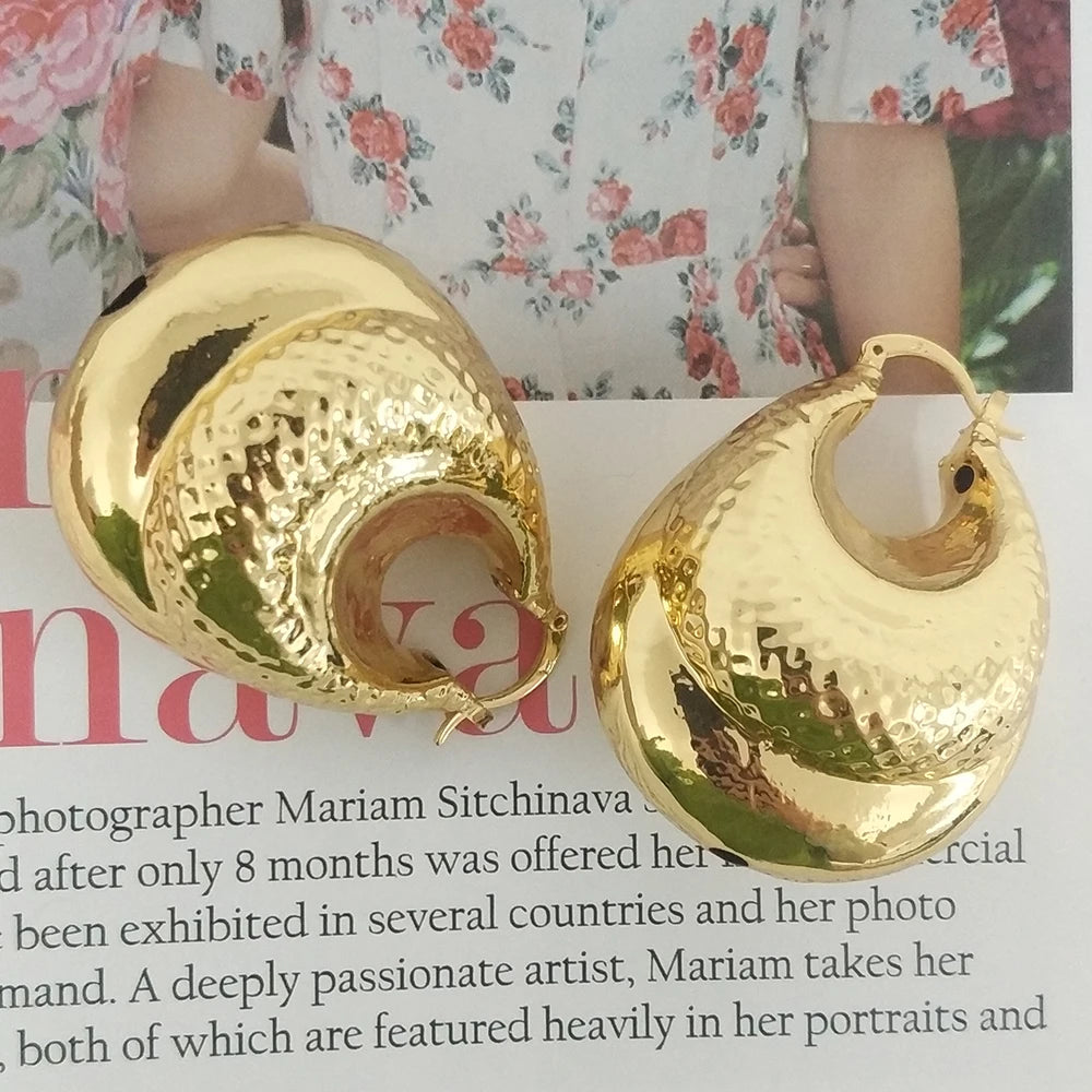 Twisted Gold Hoops