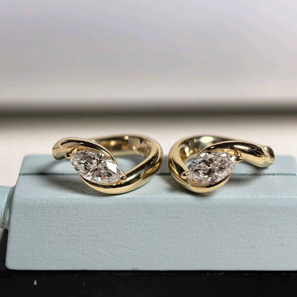 Marquise Stud Earrings