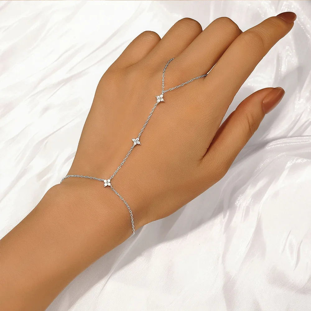 Clover Hand Chain Bracelet