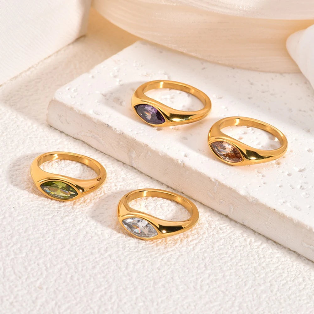 Titanium Marquise Ring