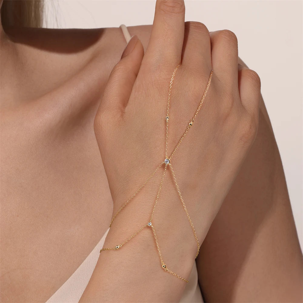 Sterling Hand Chain Bracelet