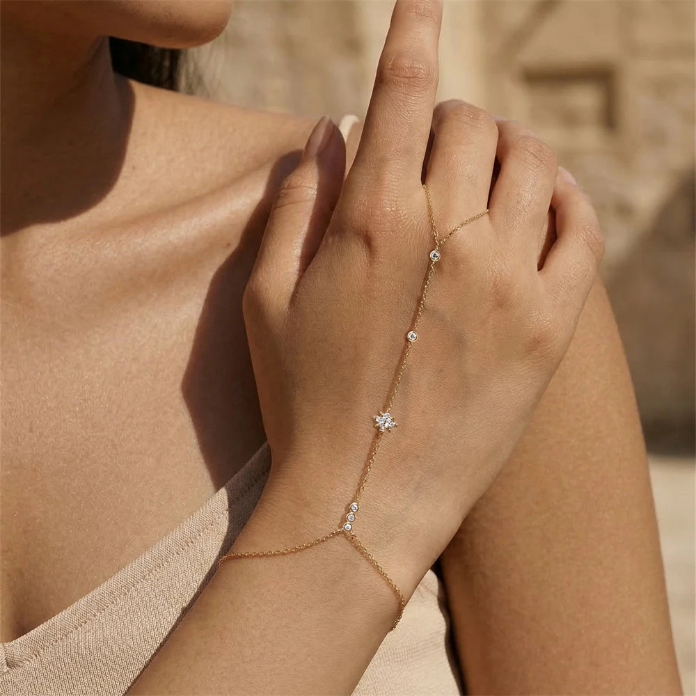 Sterling Hand Chain Bracelet