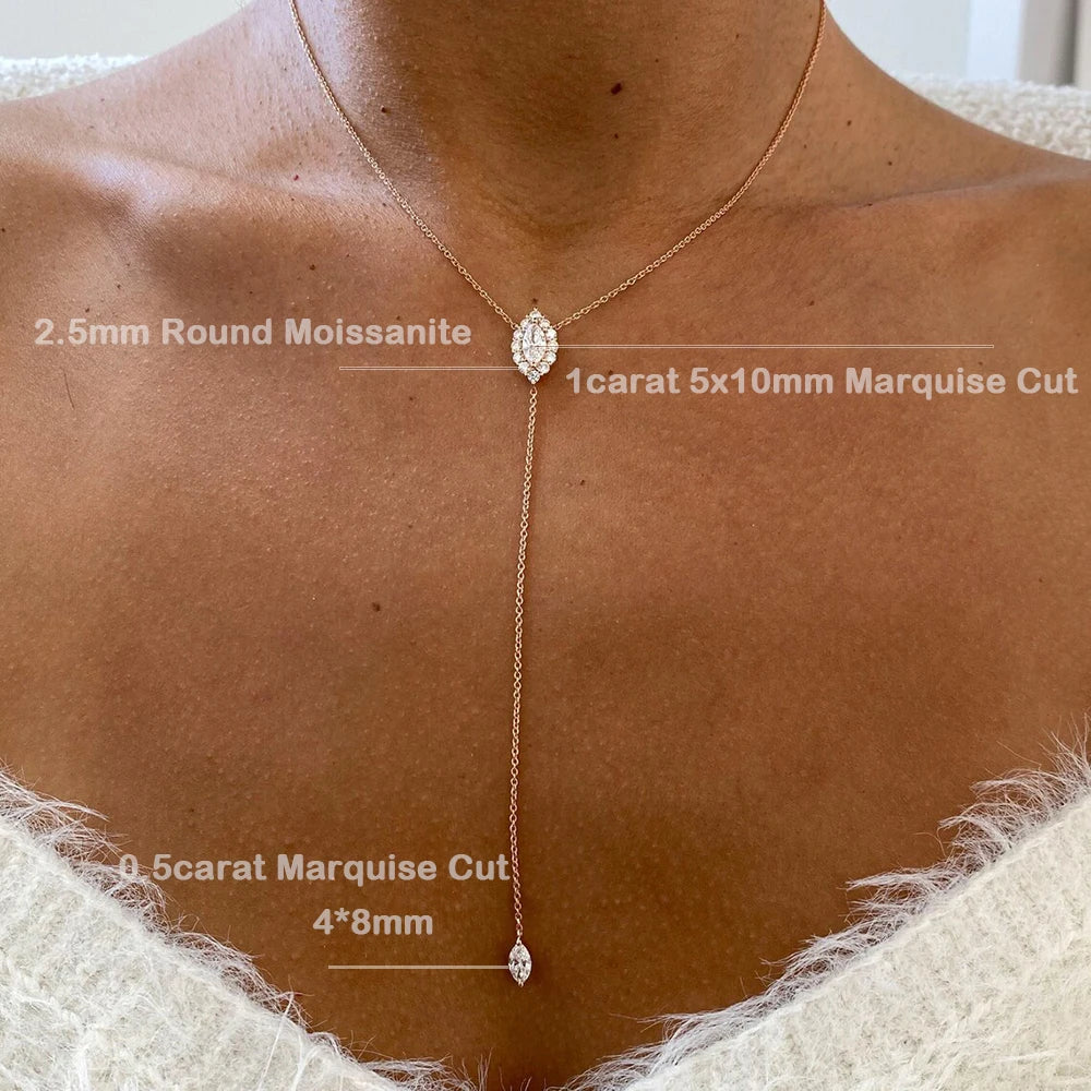 Halo Moissanite Necklace