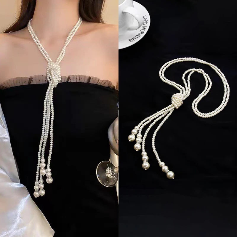 Double Pearl Necklace
