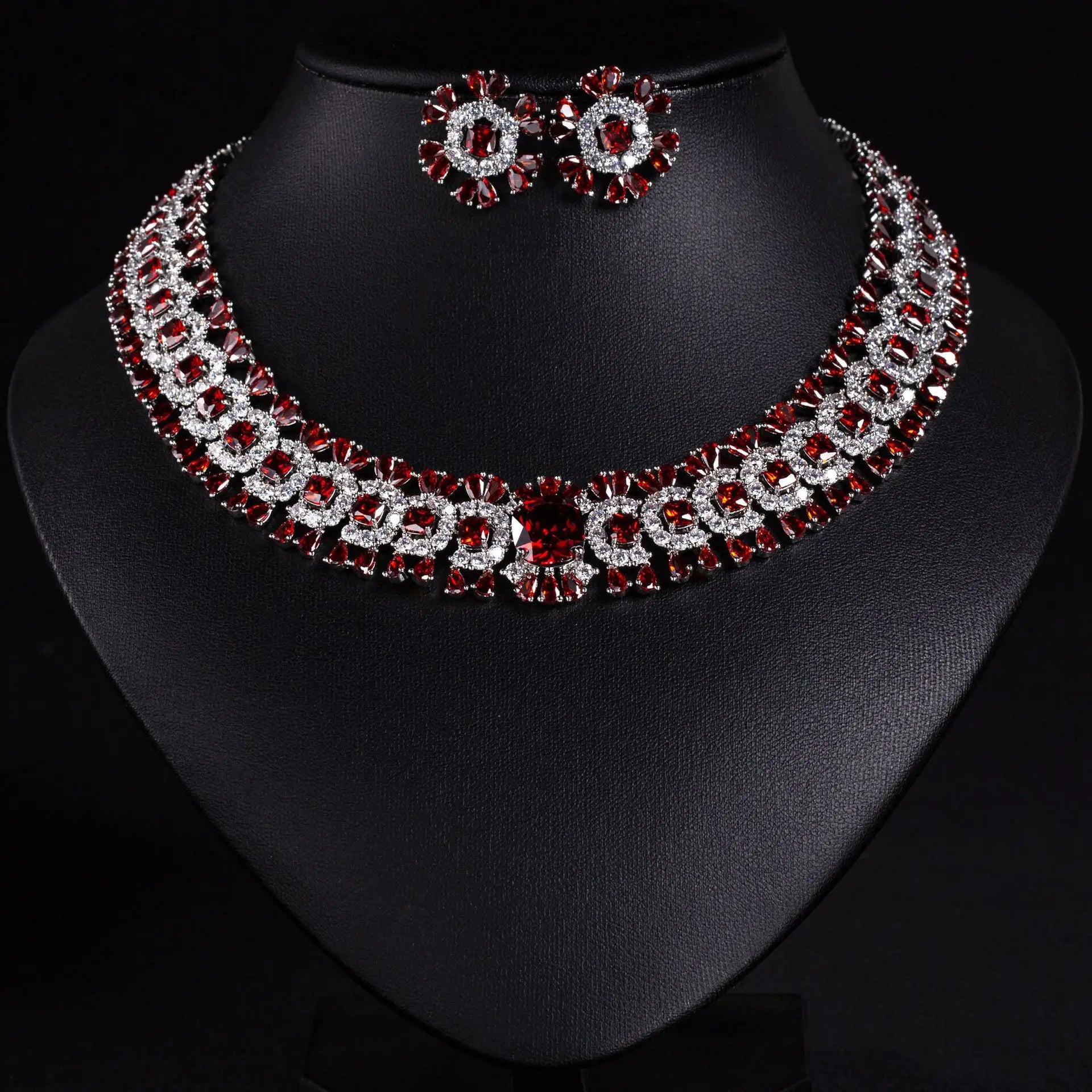 Floral Necklace Earring Set