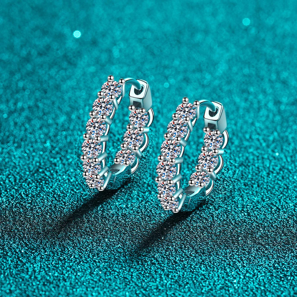 Full Moissanite Hoops