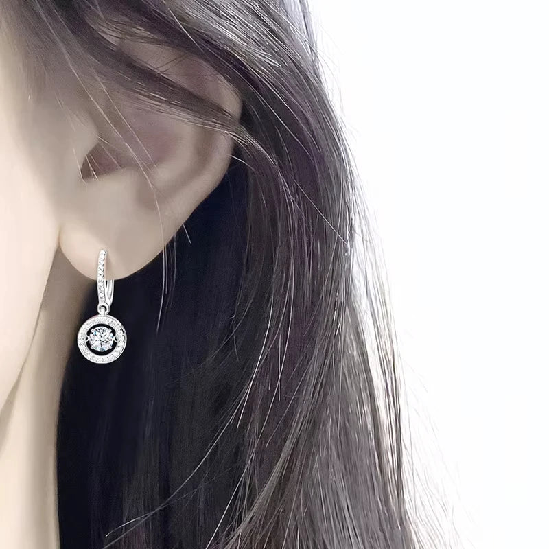 Heart Moissanite Earrings