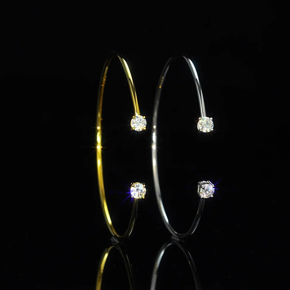 Moissanite Cuff Bracelet